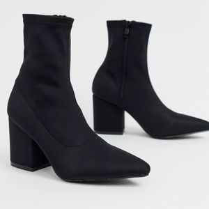 Black Stretch Sock Boot